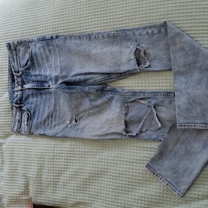 H&m skinny high waist distressed jeans